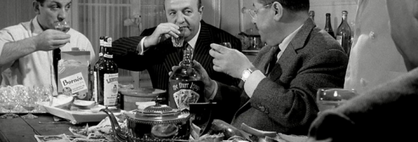 Lino Ventura, Bernard Blier, Francis Blanche dans la cusine (Tontons flingueurs)